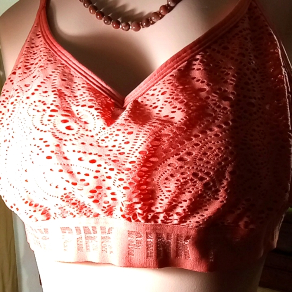 Pink  By Victoria Secret bra.  Size  XL in EUC. Racerback.